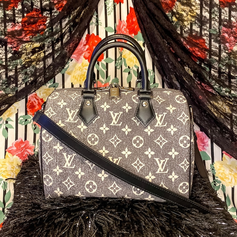 My LV Gris Noir Speedy Bandouliere 25 in Autres Toiles Monogram